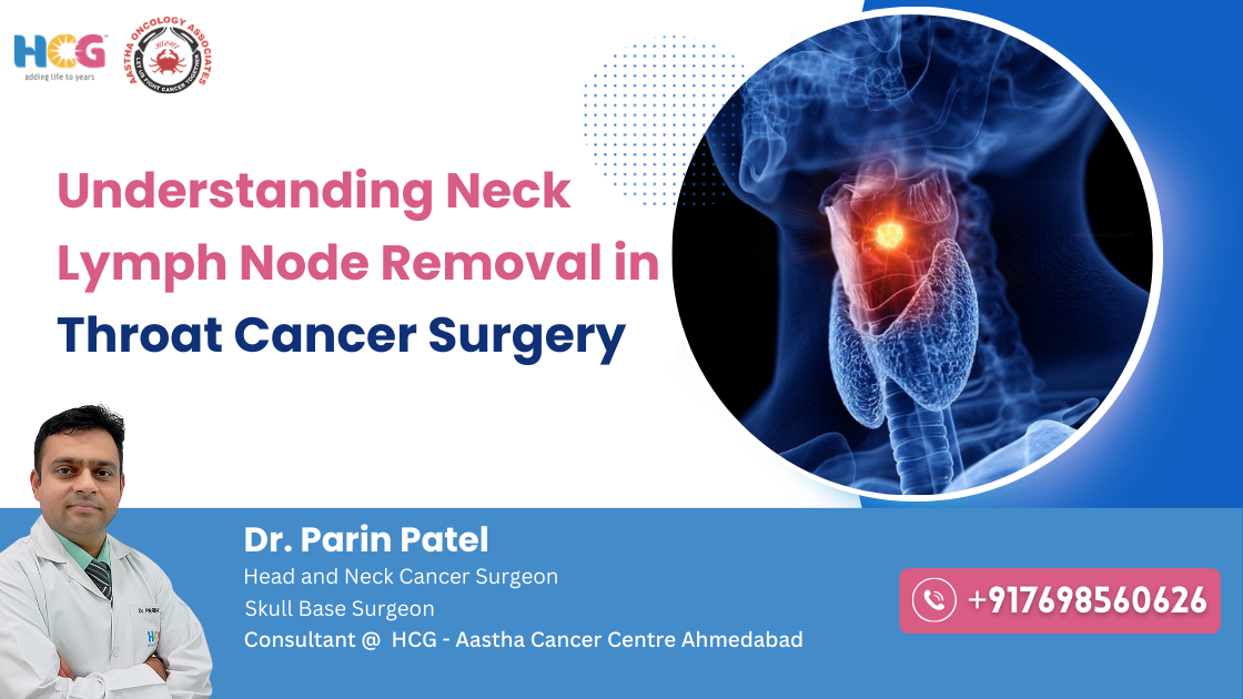 Clinical care related to understanding neck lymph node removal in throat cancer surgery